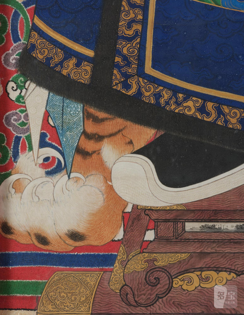 An Ancestral painting of a Manchu bannerman, - 图7